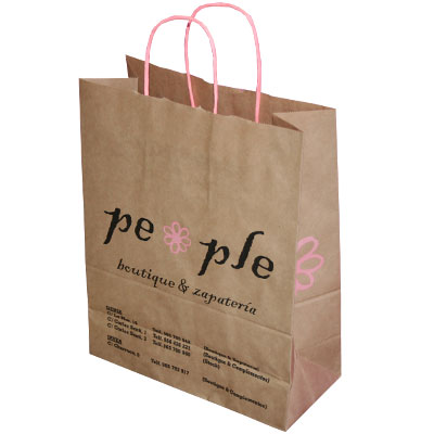 Bolsa de Papel Asa Rizada